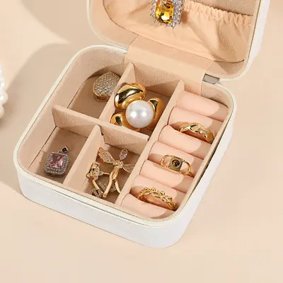Schmuckkästchen Mini-Schmuckkästchen Schmuckverpackungsbox Ohrringe Ring Schmuckkästchen Reise-Aufbewahrung kompaktes tragbares Schmuckverpackungskästchen