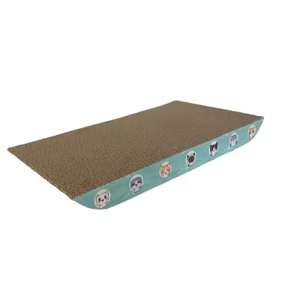 Corrugated Cardboard Cat Scratcher Board, Large Cat Nest with Toy