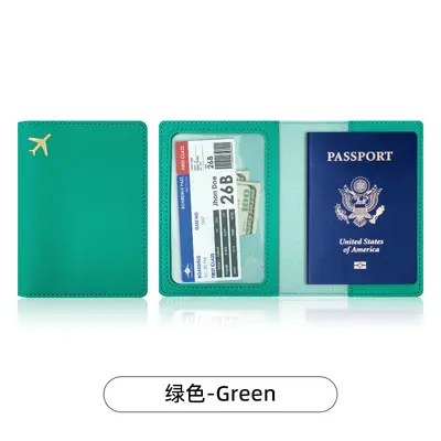Uluslararası Stok Kalın PU Deri Özelleştirilebilir LOGO Pasaport Cüzdanı Pasaport Kılıfı Sıcak Baskı Uçak Pasaport Koruma Kaplı - 7