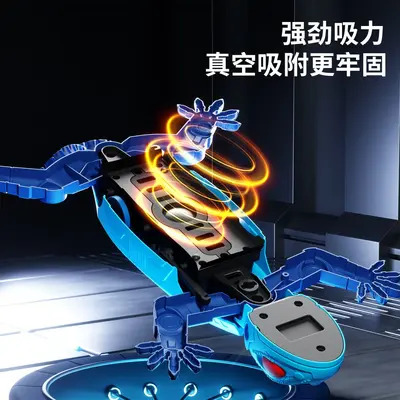 跨境2.4G爬墙壁虎仿真蜥蜴仿生攀爬行走变色龙电动遥控爬墙玩具车