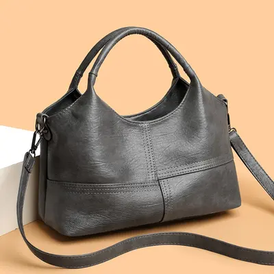 Women's Patchwork Handbag, Large Capacity, Single Shoulder and Crossbody - 7