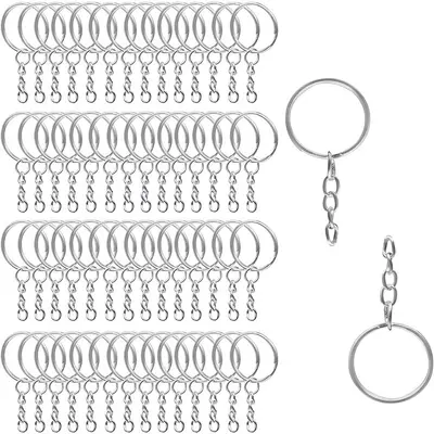 DIY Jewelry Keychain with Extension Chain, Single Open Ring - 11