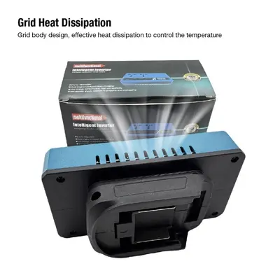 Lithium-Akku-Wechselrichter grenzüberschreitend 18-21V auf 220V Wechselrichter USB/TYPE-C für DeWalt, Makita, Milwaukee Akku (Fuß)