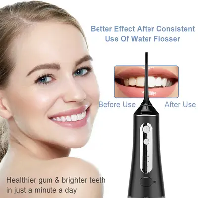 Handheld Portable Mini Water Flosser, 3 Modes, 300 ml Water Tank - 4