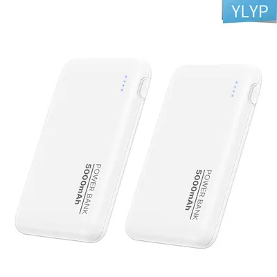 YLYP 2'li set ultra ince 5000mAh mini cep powerbank, taşınabilir şarj cihazı - 7