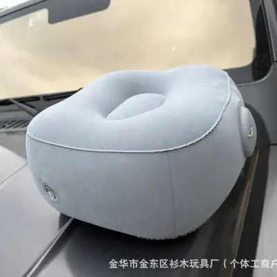 Press-to-inflate cushion seat pad, portable and lightweight