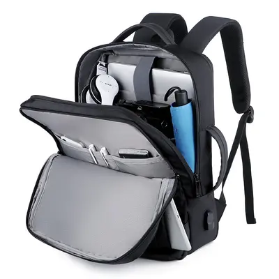 Large-Capacity Expandable Waterproof Laptop Backpack, Convertible Handbag and Backpack - 4