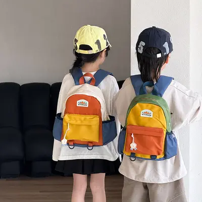 Children's Backpack, Colorblock Design, Kindergarten, Lightweight - 4