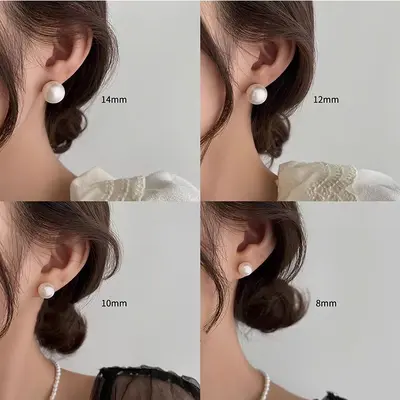 Vintage Pearl Ear Clips, Non-Piercing, Large Pearls