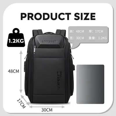 Neuer hochwertiger Business-Rucksack für Herren wasserdichter Rucksack große Kapazität Business-Reise multifunktional Passwort Diebstahlschutz Laptop-Tasche - 7