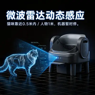 Smart Self-Cleaning Cat Litter Box, Large Capacity - 4
