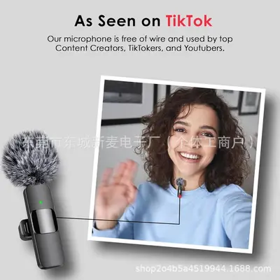 K8K9 kablosuz yaka mikrofonu sınır ötesi popüler K15 üçü bir arada cep telefonu canlı yayın mini gürültü azaltma radyo mikrofonu