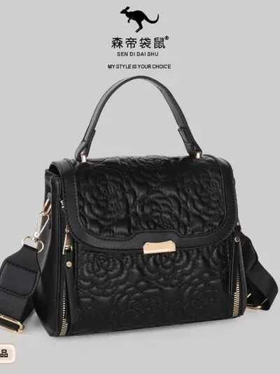 Damen-Schultertasche mit Prägemuster, Crossbody - 3