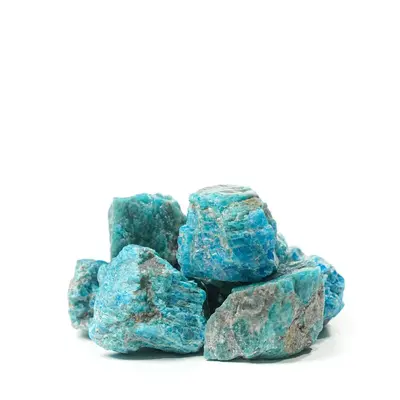 Natural Blue Apatite Raw Stone for Aquarium Decor and Aroma Diffusing - 9