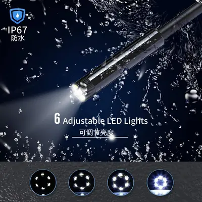 HD Endoscope Camera, 5.5mm probe, universal phone adapter, waterproof