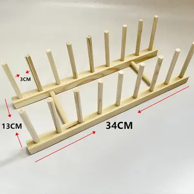 Üreticinin hazır toptan ahşap sofra takımı kurutmalığı ahşap tabaklık tabaklık mutfak depolama kurutmalığı - 12