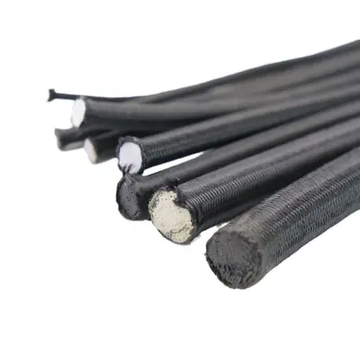 Schwarz-weiße Latex-Elastikschnur, 0,8 mm bis 25 mm, rund - 3