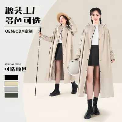 Electric Motorcycle Rain Jacket with Sleeves, Full Body
