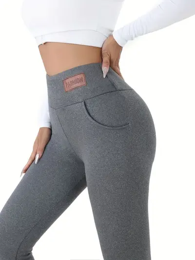 Hochbund-Leggings mit Fleece-Futter für Damen Yoga-Hose - 3