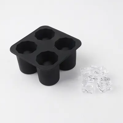 Vierlöchrige Eiswürfelform aus Silikon, zylindrische Eiswürfelform für Wasserglas, Cola-Eiswürfel, Whisky-Eiswürfelform, Topf-Schleifwerkzeug - 8