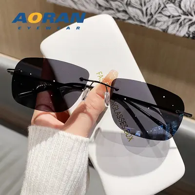 Herren-Sonnenbrille, polarisiert, extra leicht, randlos - 7