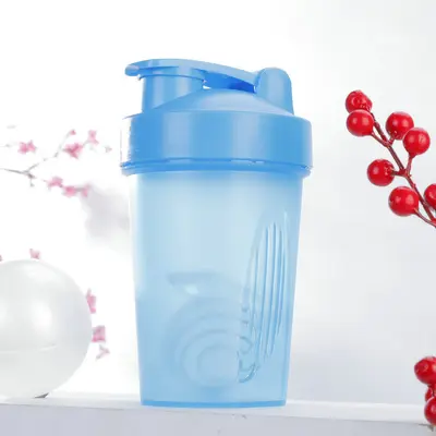 Spor spor protein tozu su bardağı öğrenci 400 ml şeffaf plastik bardak kullanışlı bardak ölçekli karıştırma çalkalayıcı bardak - 8