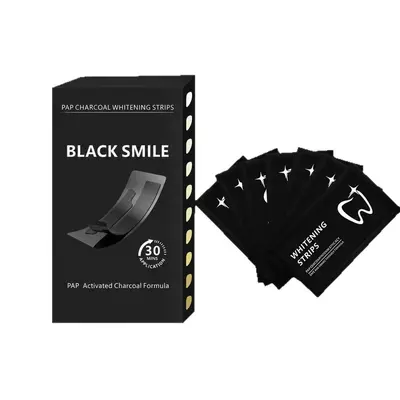 Bamboo Charcoal Teeth Whitening Strips, Activated Charcoal - 6