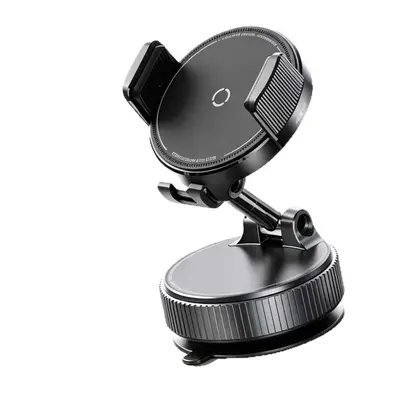 Leather-Texture Vacuum Suction Car Phone Holder, Center Console, Rotating - 5