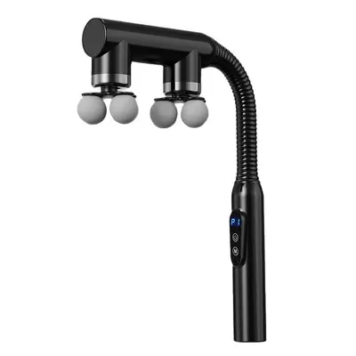 Curved Handle Multi-Head Hook Fascia Gun for Shoulders and Back