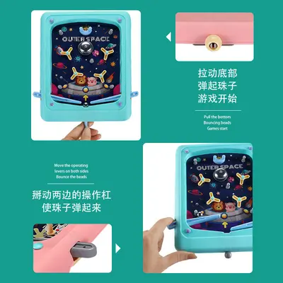 Children's 3D Pinball Machine, Cartoon Design Educational Toy - 5