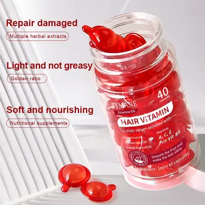 Vitamin Hair Care Capsules, Frizz Control, 40 Pcs