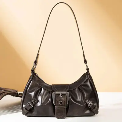 2026 Spring/Summer Women's PU Leather Underarm Bag, Single-Shoulder Handbag - 7