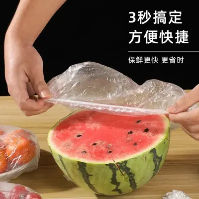Hanging food wrap set, shower cap style, bowl and food covers