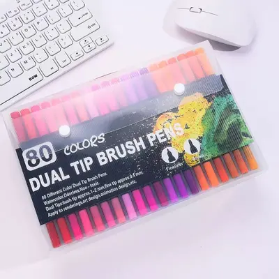 Doppelspitzig Aquarellstift-Set grenzüberschreitend Kunsthakenstift 168 Farben weiche Spitzen waschbar Malstift exklusiv auf Amazon erhältlich - 13
