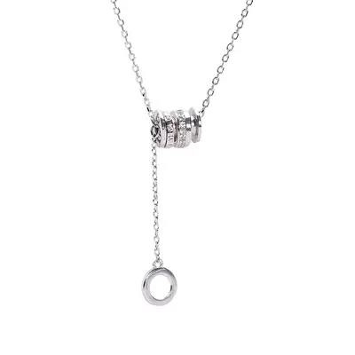 Grenzüberschreitender Bestseller elegante und personalisierte Titanstahl-Halskette für Frauen mit Elektrolyse 18K Gold Schlüsselbein-Kette Hals-Accessoire verblasst nicht