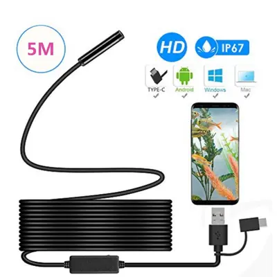 3-in-1 HD endoskop, 1m, USB-C, Android, su geçirmez - 10