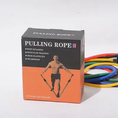 Home Arm Strength Trainer, Latex Resistance Band Set with Boxing Training - 3