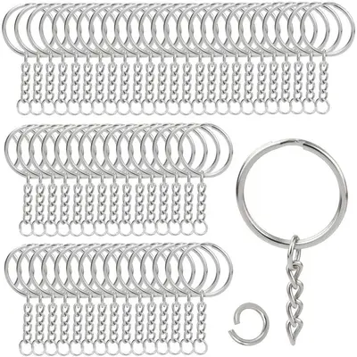 DIY Jewelry Keychain with Extension Chain, Single Open Ring