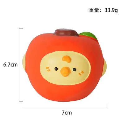 Latex Dog Toy Set, Squeaky, Bite-Resistant, Fruit and Animal Shapes - 8