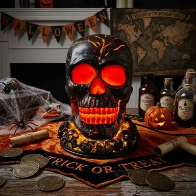 Halloween Skull Garden Light, Resin Decorative Craft