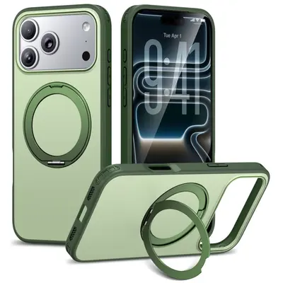 Apple iPhone 18 Pro Max döner manyetik standlı mat kılıf - 10
