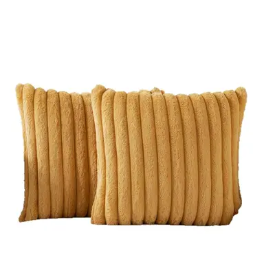 Hasenfell-Kissenbezug Streifen Plüsch Nordischer Stil Sofa-Kissen ins-Stil Wohndekor Streifen Dekoration Hasenfell-Kissenbezug