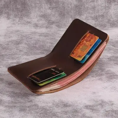 2025 Retro Men's Wallet, Double-Layer, Card Slots, Compact - 5
