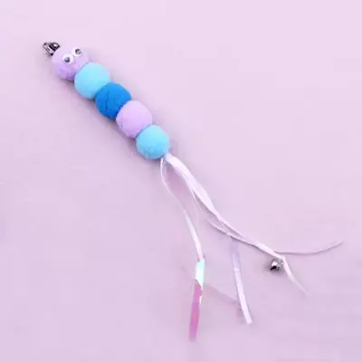 Retractable Cat Teaser Wand Set with Feathers and Bells - 12