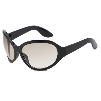 Oversized Frame Y2K Sunglasses, Futuristic Design - 5