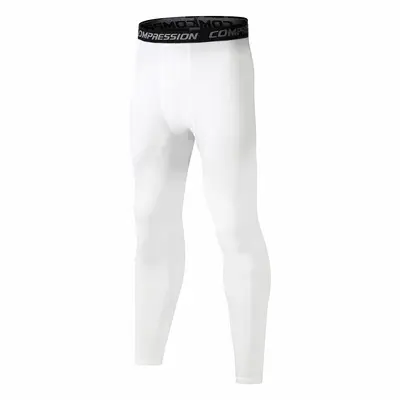 Men's High-Stretch Quick-Dry Compression Leggings for Basketball and Running, 7/8 Length - 8