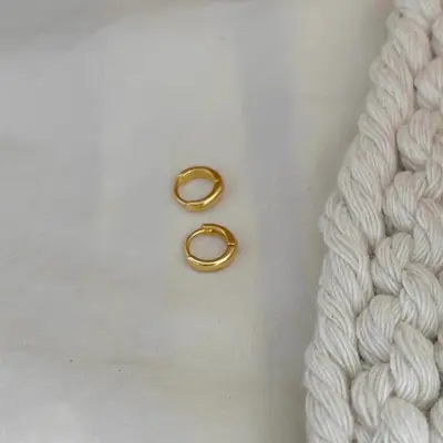 睡觉免摘小巧精致素圈耳环耳骨环925银针小众高级感设计百搭耳扣