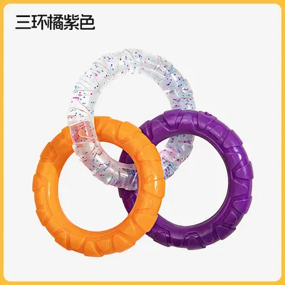 Pull Ring Dog Toy with Teeth Cleaning, Chew-Resistant Tug Toy