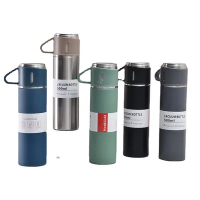 All-Steel Thermos Cup with Lid, Gift Box Set, Leak-Proof - 6
