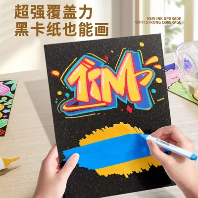 Enmi Acrylic Felt-Tip Pen Set for Kids and Students, Opaque Water-Based